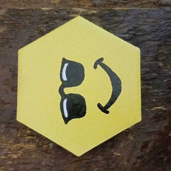 Five Hand Painted Emoji Magnets - Picture 5 of 7